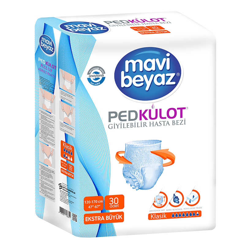 Mavi Beyaz Külot Hasta Bezi