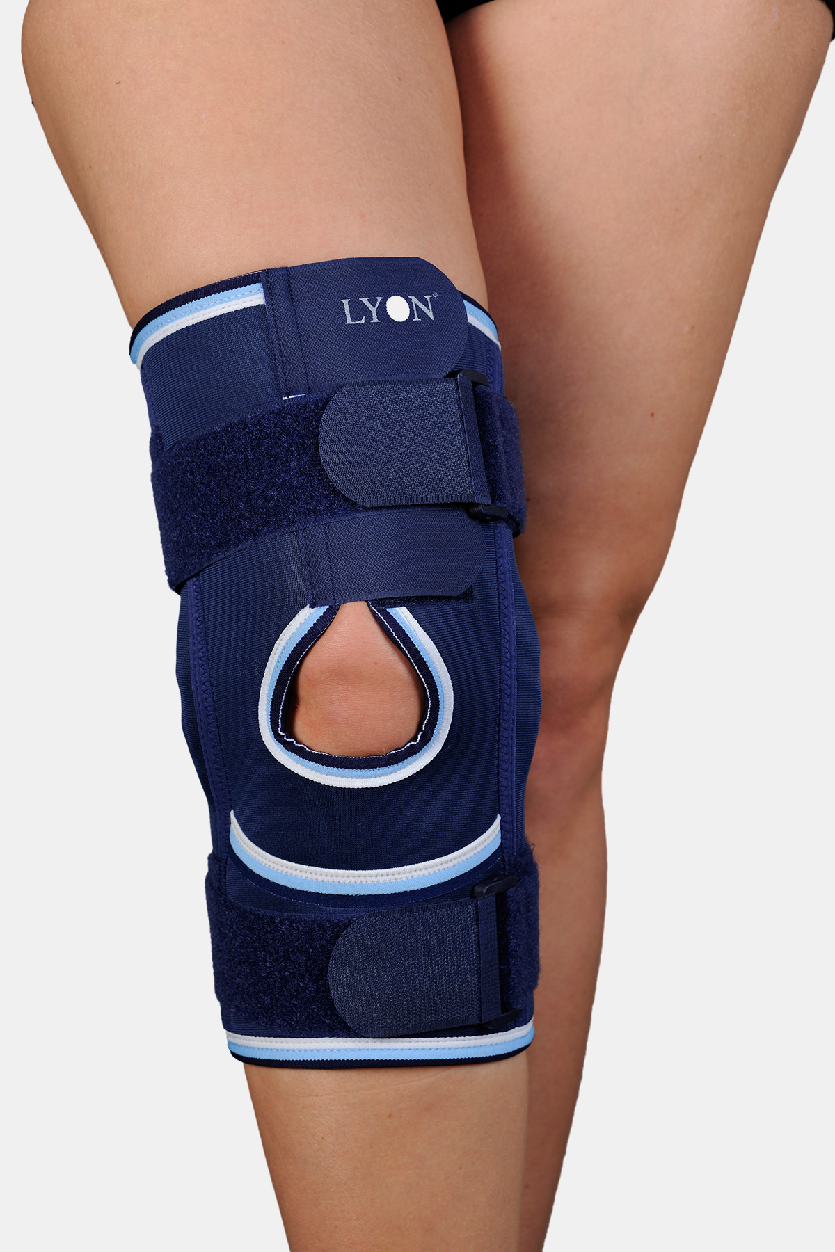 NK005A Neopren Patella Destekli Menteşeli Dizlik (Yarım Önü Açık)
